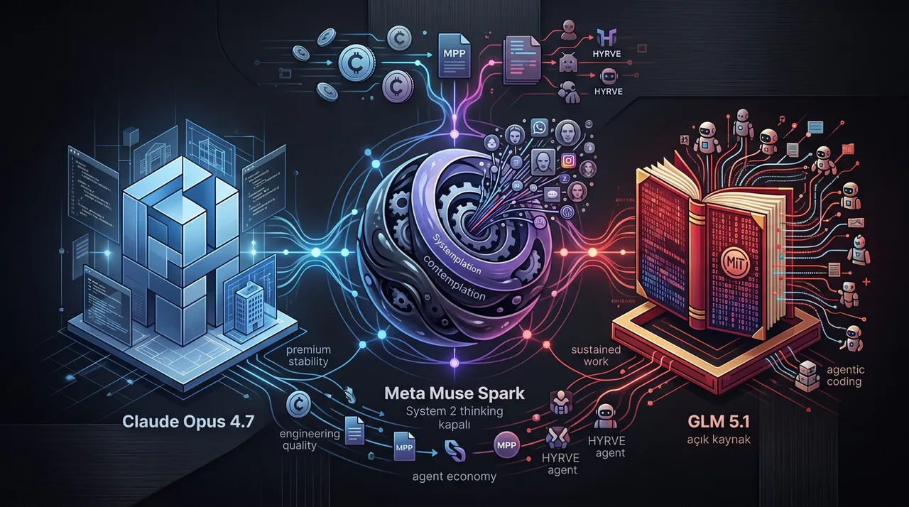Claude Opus 4.7 vs Meta Muse Spark vs GLM 5.1: 2026 Nisan AI Model Karşılaştırması ve Gelecek Analizi